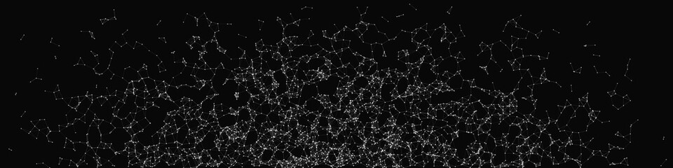 Network Mesh Random Procedural Art background illustration