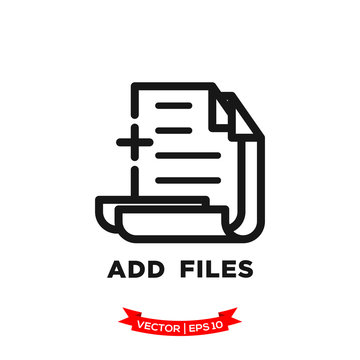 add file icon in trendy flat style, file icon