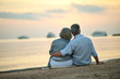 © aletia2011 - Portrait of mature couple relaxing on beach