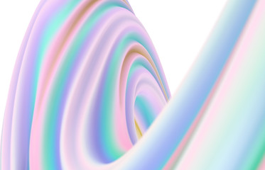 Aufkleber - Abstract 3d art background. Colorful geometic wavy line shape composition wallpaper. Stripes pattern.