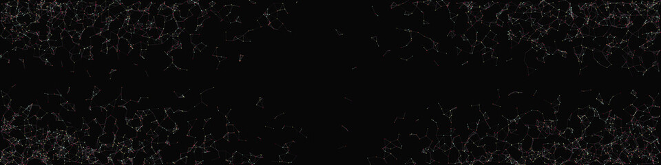 Network Mesh Random Procedural Art background illustration