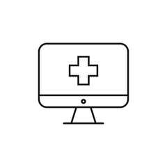 Canvas Print - Medical technology, monitor icon. Element of medical technology thin line icon