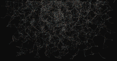 Network Mesh Random Procedural Art background illustration