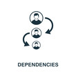 Dependencies icon. Simple element from business intelligence collection. Filled Dependencies icon for templates, infographics and more