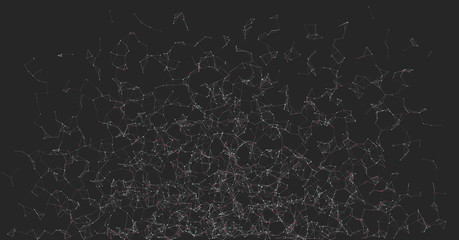 Network Mesh Random Procedural Art background illustration