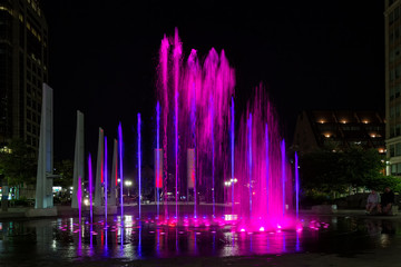 Wall Mural - A Colorful Fountain in Boston City