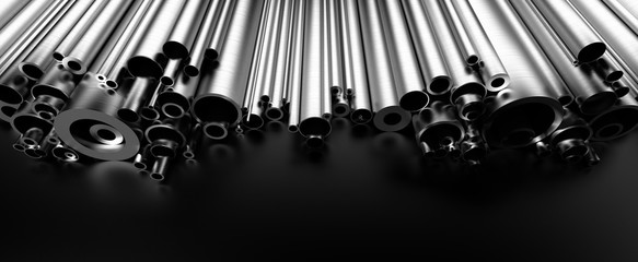 Wall Mural - Stainless steel tubes