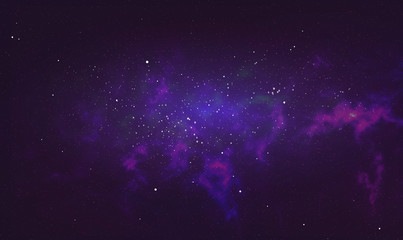 Wall Mural - vector cosmic illustration. colorful space background with stars