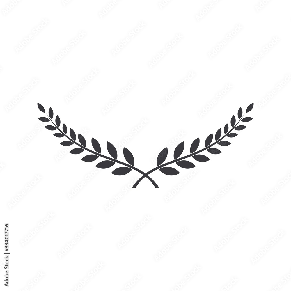 Laurel wreath vector award branch victory icon. Stock Vector | Adobe Stock