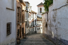 Empty Street In Granada, Spain