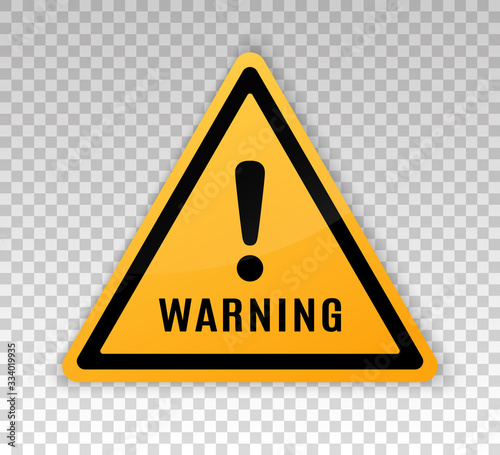 Fotomural Warning caution board to attract attention