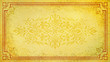 Jugendstil floral Ornament auf Hintergrund Pastell gold gelb Rand braun Textil Wand antik altes Papier Vorlage Layout Design Template Geschenk zeitlos schön alt barock edel rokoko elegant background