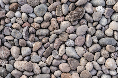 Cuadros en Lienzo Seamless uniform neat clean multicolour gravel cobbled stone texture background