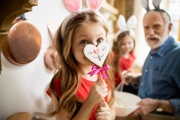 Fake nose for cute bunny stock photo