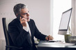 © Yakobchuk Olena - Mature businessman in suit working in office