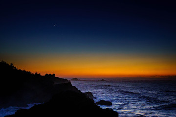 Wall Mural - Sunset evening at Shore Acres Winchester Oregon Coast