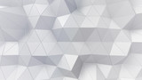 Fototapeta Perspektywa 3d - Geometric Polygon Wall abstract mesh structure 3D illustration background