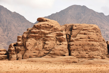 Wadi Rum rock desert landscape