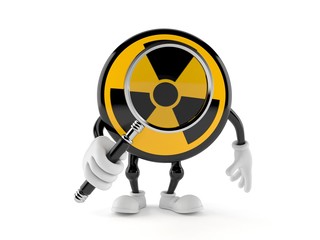 Sticker - Radioactive character holding magnifying glass