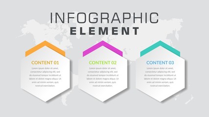 Three Point Infographic Design Vector for Business