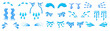 Tear cartoon vector set icon. Isolated cartoon set icon droplet of cry. Vector illustration tear on white background.