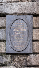 Jonathan Swift Birthplace Plaque Beside Dublin Castle, Ireland