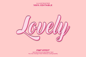 Sweet lovely editable text effect 