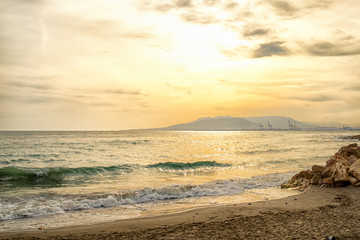  Sunset at Malaga beach