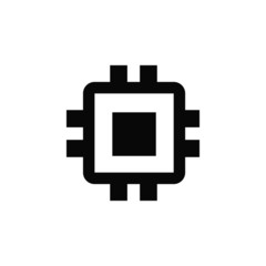 Aufkleber - processor microchip vector isolated icon