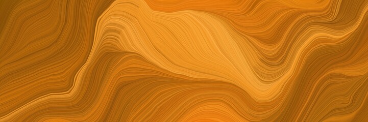 Poster - creative decorative waves background with dark golden rod, golden rod and saddle brown colors