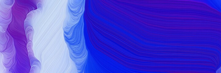 Poster - creative colorful curves banner design with light steel blue, medium blue and blue violet colors