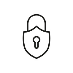 Poster - Simple lock line icon.