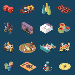 Poster - Board Games Isometric Set