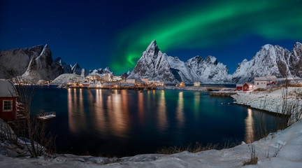 Sakrisøya (Lofoten, Norvegia) panorama