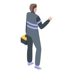 Poster - Repairman toolbox icon. Isometric of repairman toolbox vector icon for web design isolated on white background