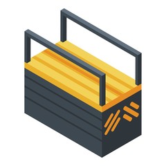 Poster - Tool box icon. Isometric of tool box vector icon for web design isolated on white background