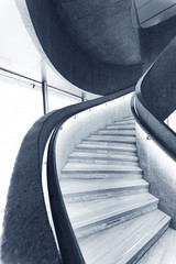 Poster - Modern spiral staircase. Contemporary architecture abstarct background