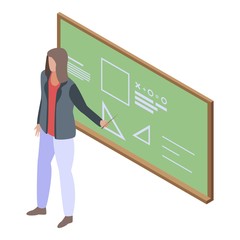 Poster - University teacher icon. Isometric of university teacher vector icon for web design isolated on white background