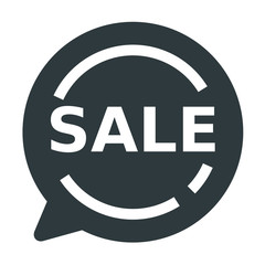 Sticker - sale black icon on white background