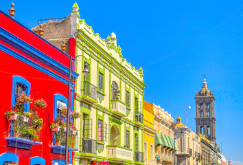 Canvas Print - Puebla, Mexco, Historical center