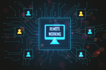 Poster - Distant coworking remote work interface