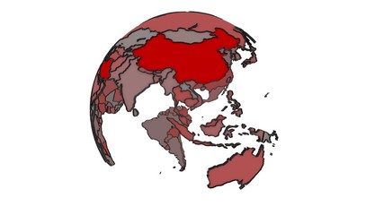 Wall Mural - Covid 19 pandemic map