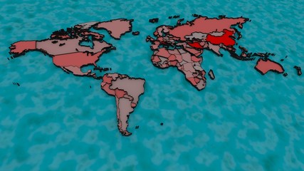 Wall Mural - Covid 19 pandemic map