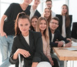 © ASDF - portrait of a successful business team at the office Desk