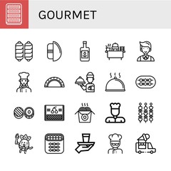 Canvas Print - Set of gourmet icons