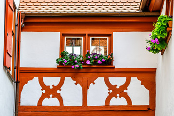 Poster - typcial half timbered facade in germany