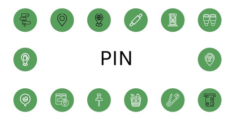 Sticker - Set of pin icons