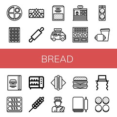 Wall Mural - bread icon set