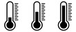 Temperature Symbol Set .Three vector thermometer showing the temperature . Thermometer icon.