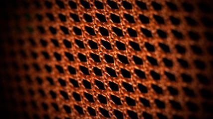 orange net nylon fabric texture background for design. - Image
